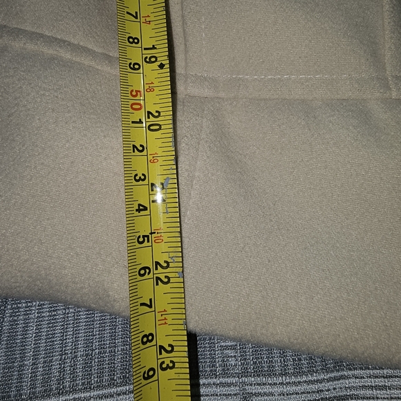 What's Hot Womens Beige Wool Blend Belted Full-Zip Studed PeaCoat Size: X-Large - Picture 10 of 10